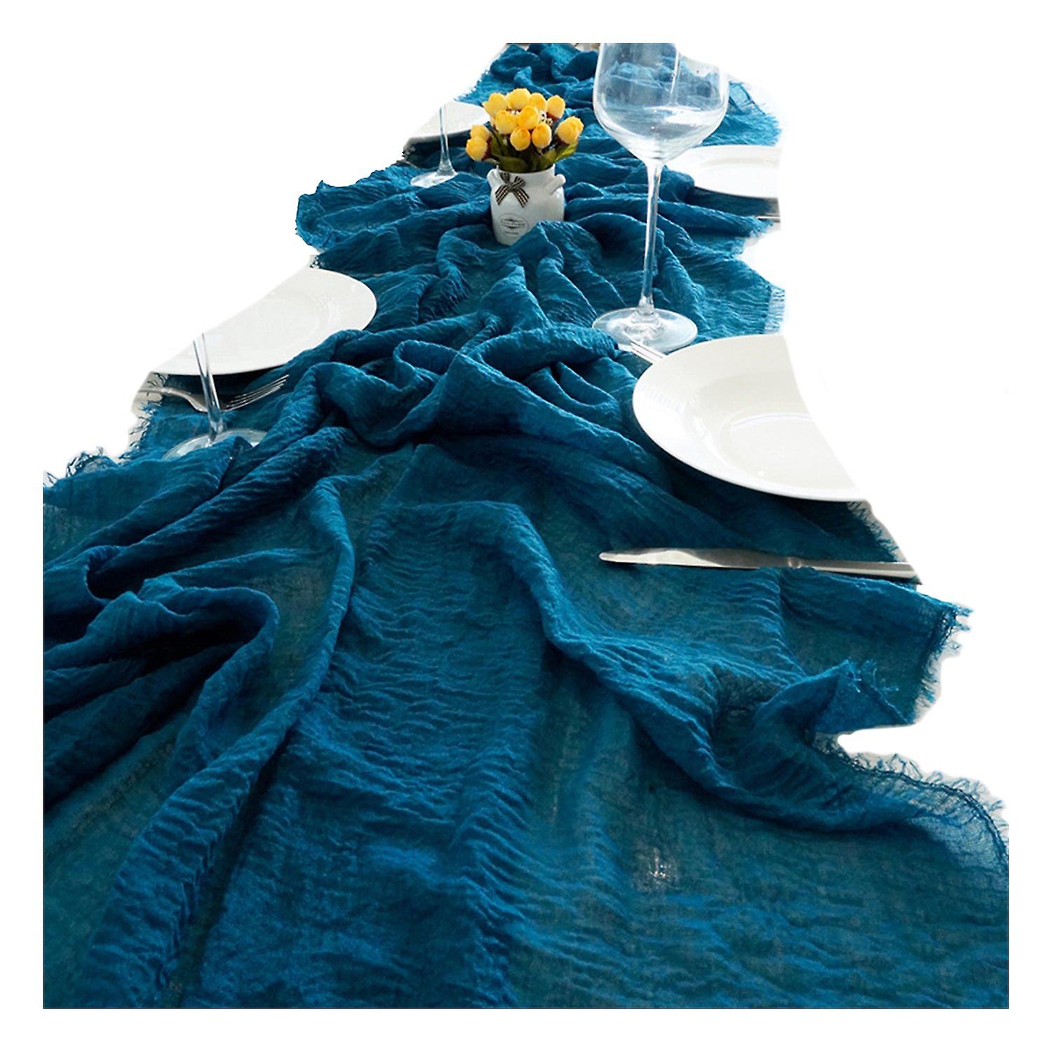 Table Runner Soft Texture Exquisite Reusable Elegant Decorative Tassel Edge Dining Table Pad Home Su