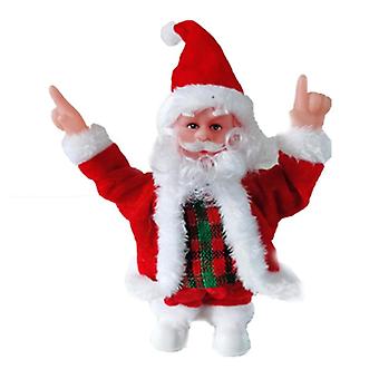 Muñeca de Navidad Juguete Eléctrico Cadera Agitación Franela Baile Navidad Santa Toy para Niños D