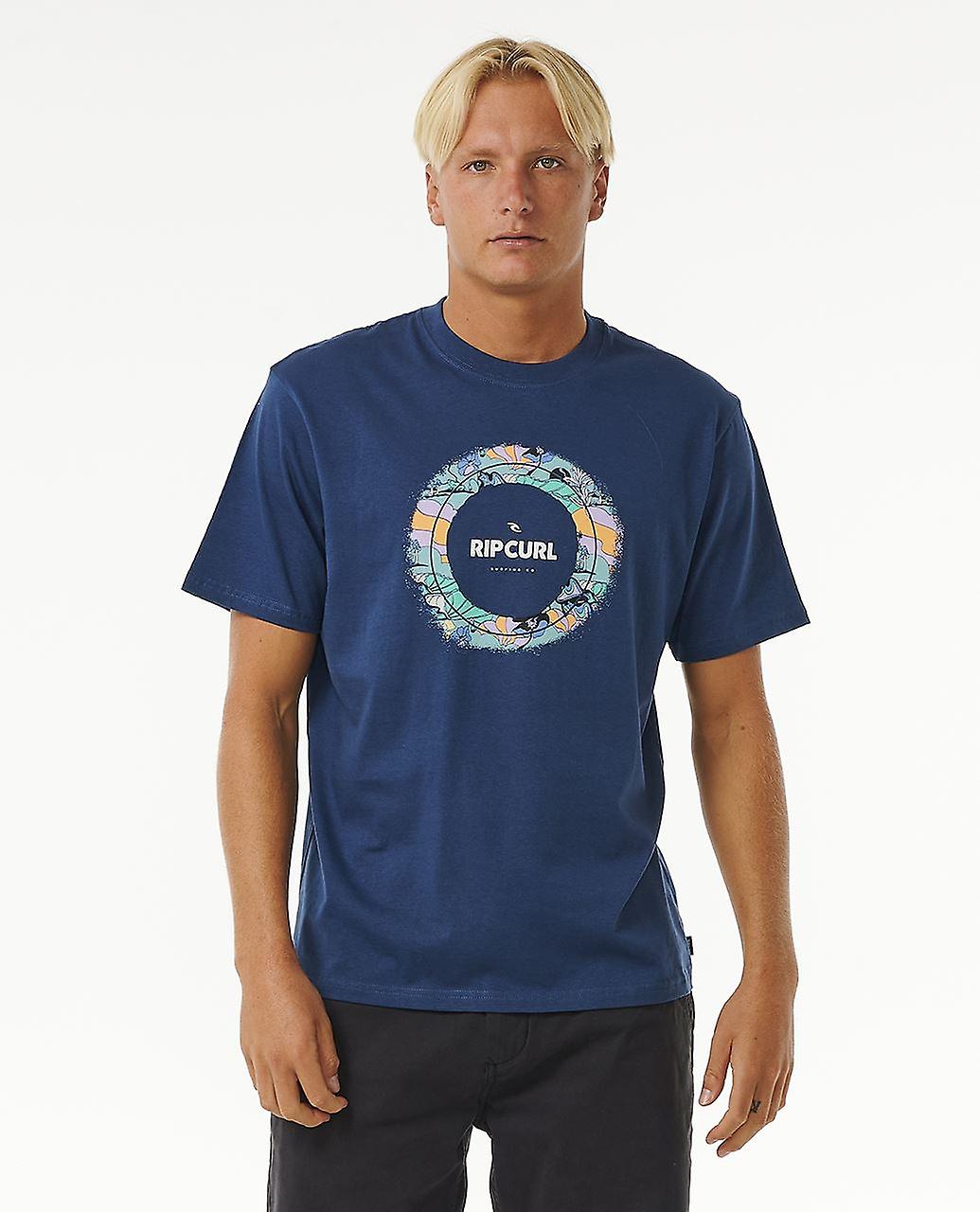 Rip Curl tshirt short sleeve mens crew neck Pill Icon blue
