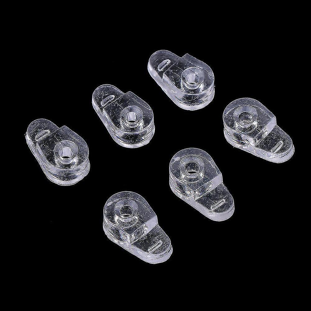 100pcs Plastic Glass Retainer Transparent Mirror Cabinet Fix Clips