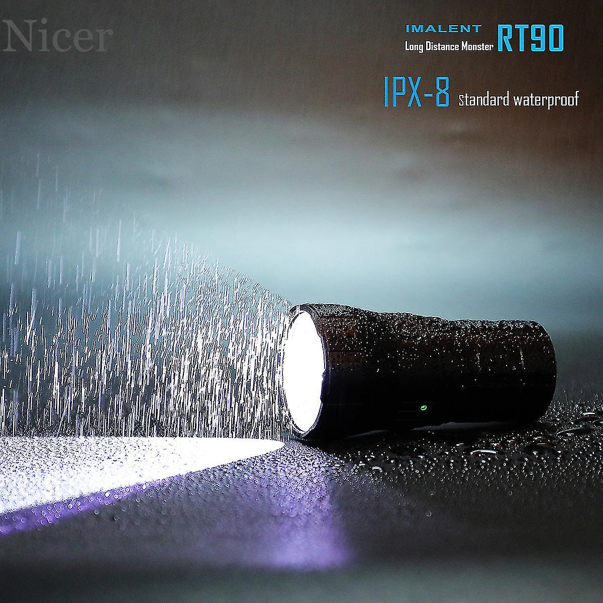 Imalent Rt90 Rechargeable Led Flashlight Luminus Sbt-90.2nd 4800lm High Powerful Torch For Searching Caving Patrolling Fishing