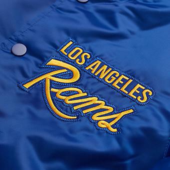 Nfl Los Angeles Rams Vintage 80s Blue Satin Bomber Baseball...