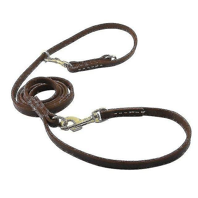 مقود من الجلد الأصلي متعدد الوظائف بدون استخدام اليدين مقود تدريب الأليفة قصير ومتوسط وطويل