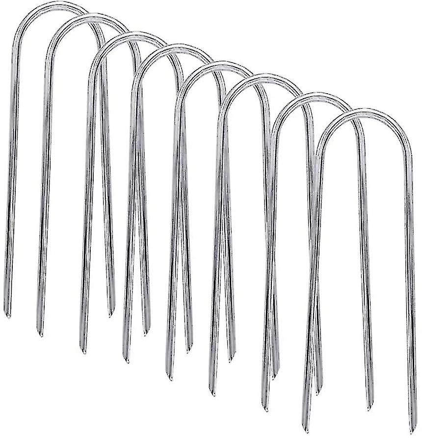 8pcs Trampolines Wind Stakes Heavy Duty U Type Sharp Ends Safety Ground Anchor