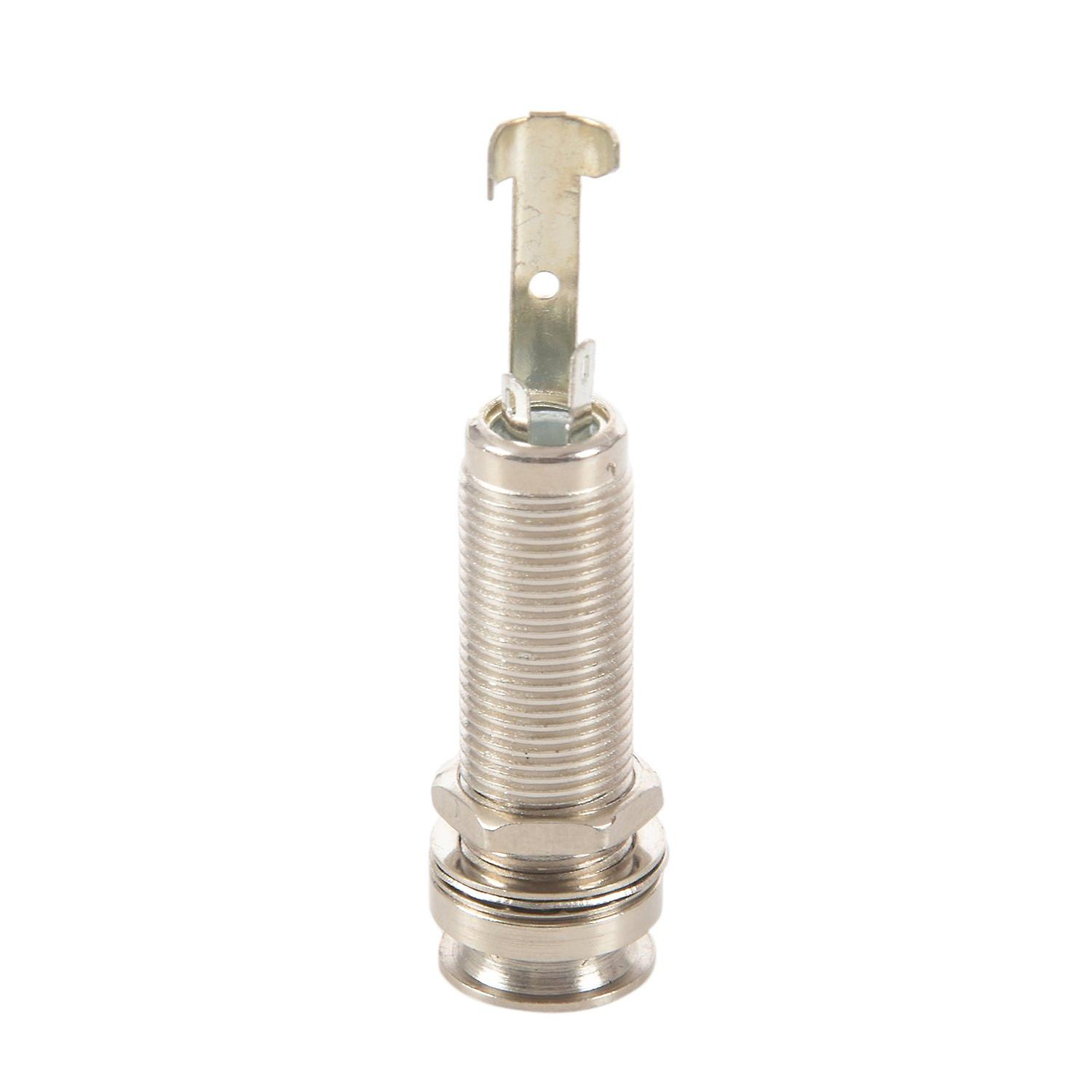 Cylinder Clip End Pin Mono Panel Output Socket For Electric Guitar Bass 6.35mm