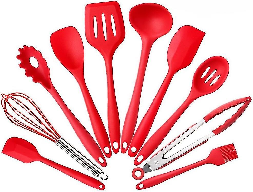10-piece kitchen utensils red