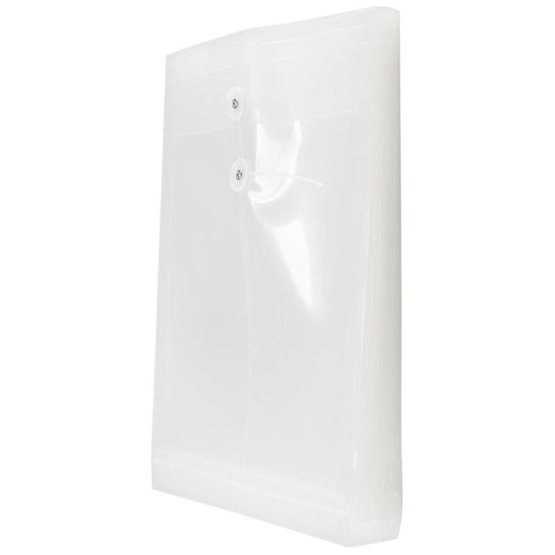 12 Pack Clear Plastic Envelopes Poly Envelopes Expandable Files Document Folders with Button & Strin