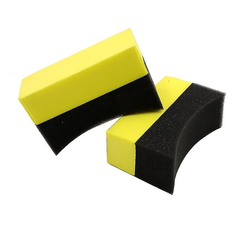 (10x7x4cm)Car Cleaning Sponge 7 Pcs Curved Car Tire Washing Sponge Car Edge Brush Car Cleaning Acces