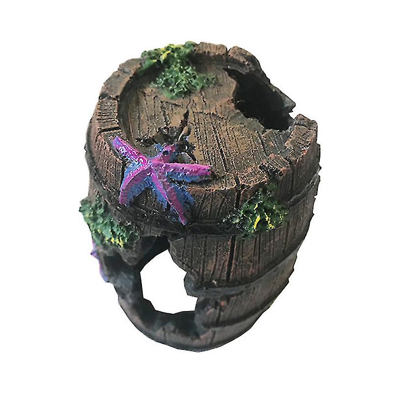 1 قطع حوض السمك مخبأ