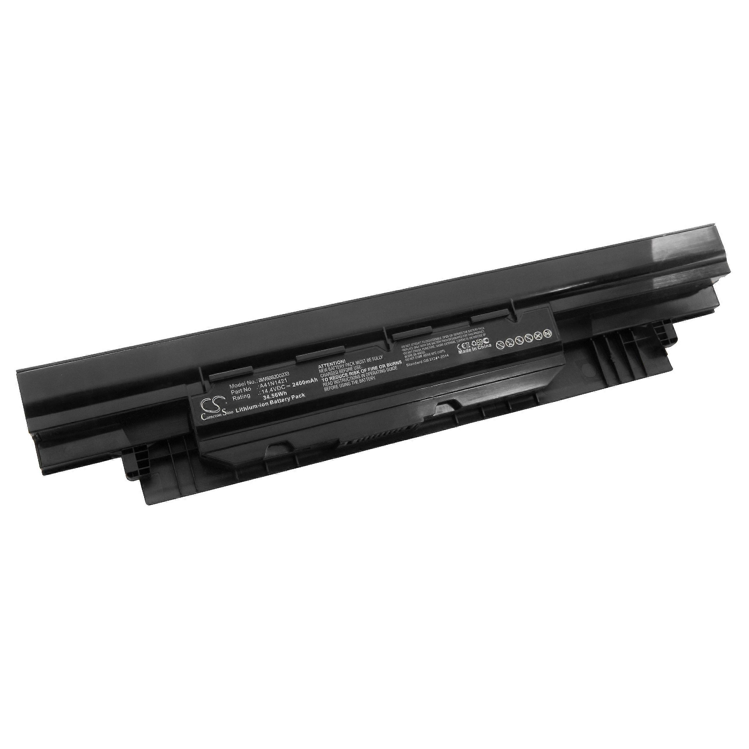vhbw batteria di ricambio per Asus A32N1332, A41N1421, 0B110-00320600, A32-N1331, A32-N1332, A32N1331 per notebook (2400 mAh, 14,4 V, Li-Ion)