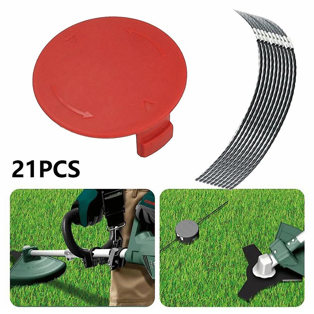 1 Cap+20 Mower Trimming Wires for Bosch AFS 23-37 Lawn Mower Replacement Tools DCQW