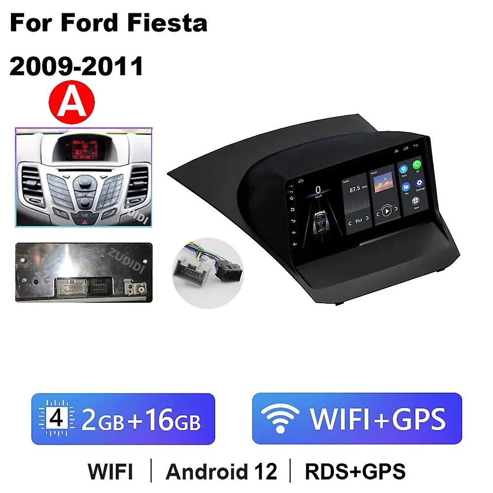 フォードフィエスタ2009-2017マルチメディアビデオプレーヤー2din 4g Wifi GPSナビゲーションCarplayヘッドユニットのためのAndroid 13.0 2dinカーラジオ