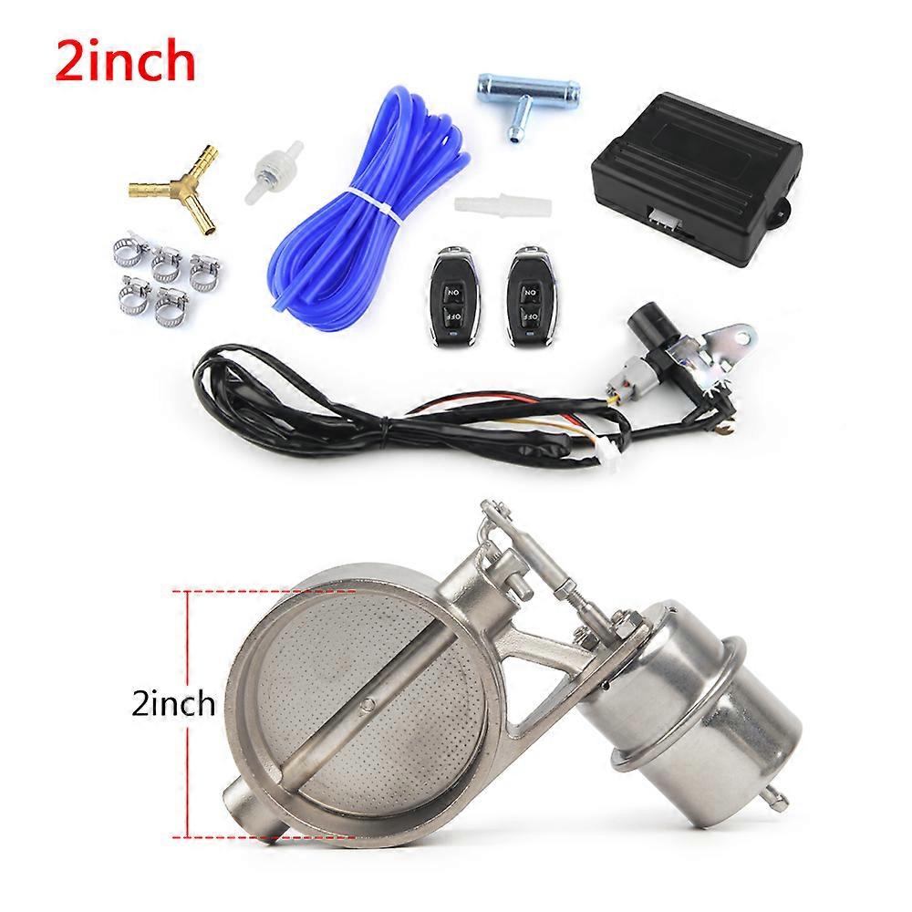 Exhaust Control Valve Set With Vacuum Actuator CUTOUT 2 2.36 2.5 2.75 3 3.5inch Pipe CLOSE STYLE with Wireless Remote Controller