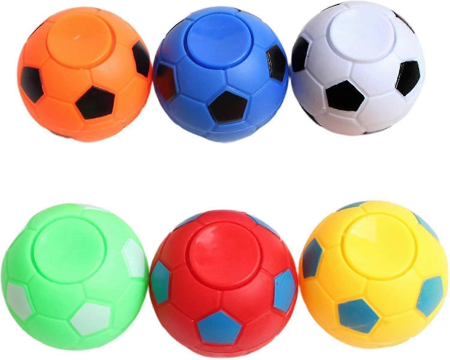 6pcs Soccer Ball Fidget Spinners, Football Spinner Fingertips Toy, Hand Fidget Spinner Soccer Balls, Stress Relief Football Toys Gift For Kids Adult