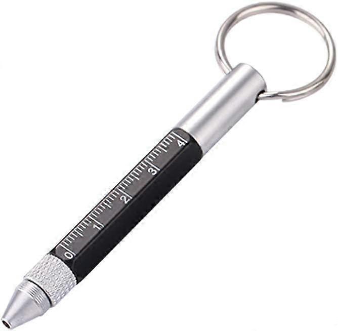 Mini 6 in 1 Pen Tool, Small Capacitive Stylus Pens with Keychain, Ruler, Stylus Screwdriver, Multi Function Tool Pen