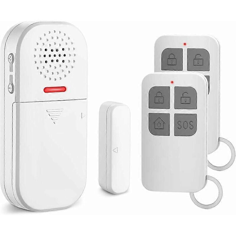 Door and Window Alarm, 2 Remote Controls, 130dB Siren, Adjustable Volume, 5 Function Modes Alarm, Magnetic Security Sensor, Wireless Home Alarm for Ho