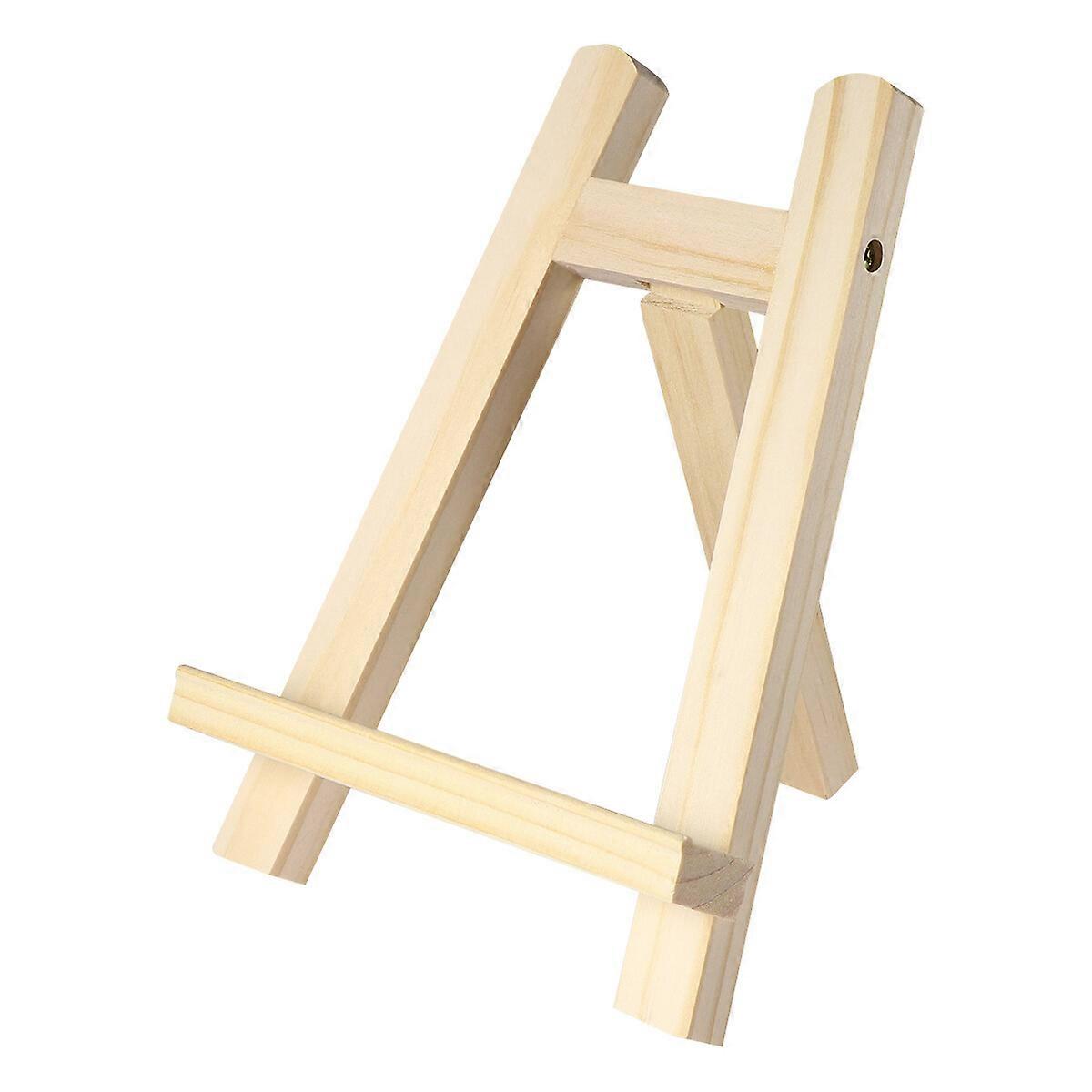 Toyvian 1pc Small Tabletop Desk Calendar Display Stand Wood Artist A-Frame Easel Photo Frame Bracket Photo Painting Triangle Easel(15 x 20cm)