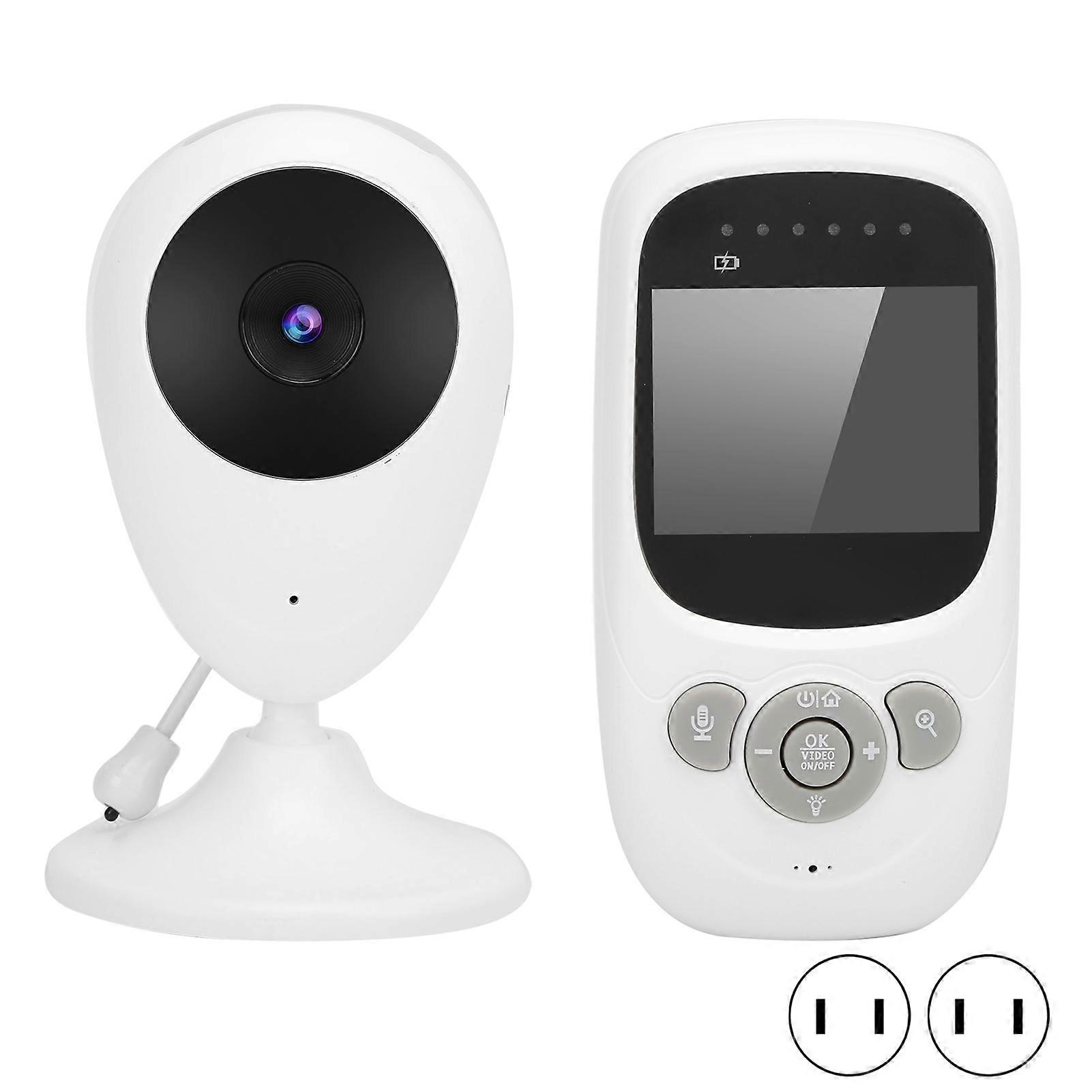 Baby Monitor Wireless Digital 2.4in LCD Video Audio Display with Temperature Sensor 8 Lullabies 100?240VUS Plug