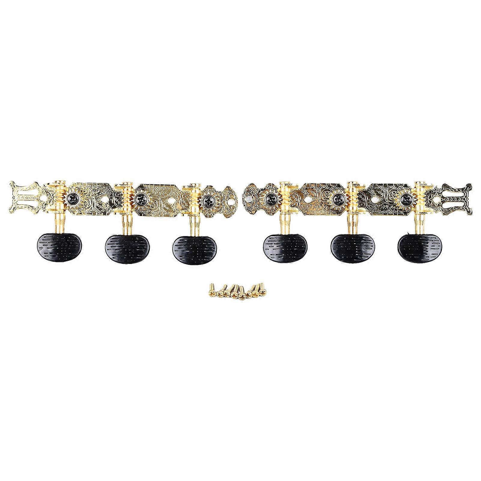 2PCS Guitar Tuning Pegs Open String Tuning Keys Machine Head Copper Tuners for Classical and Acoustic Guitars