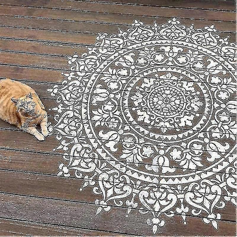 Mandala Auxiliary Painting Template Large Reusable Stencil For Floor Wall Tile Fabric Furniture