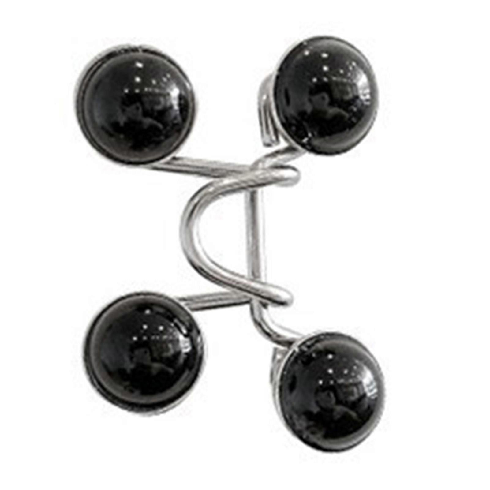 Pant Waist Tightener Buttons Punch Free Alloy Reusable Adjustable Removable Button Pins Pants Clips for Waist Black Pearl