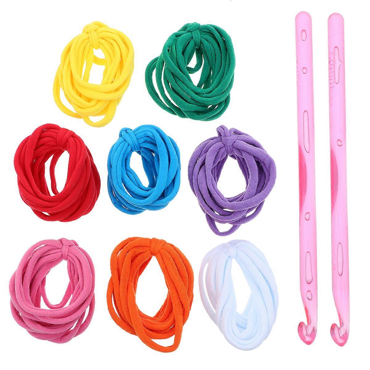 98pcs Kids Toy DIY Loom Potholder Loops Elastic Rope Weaving Craft Tools