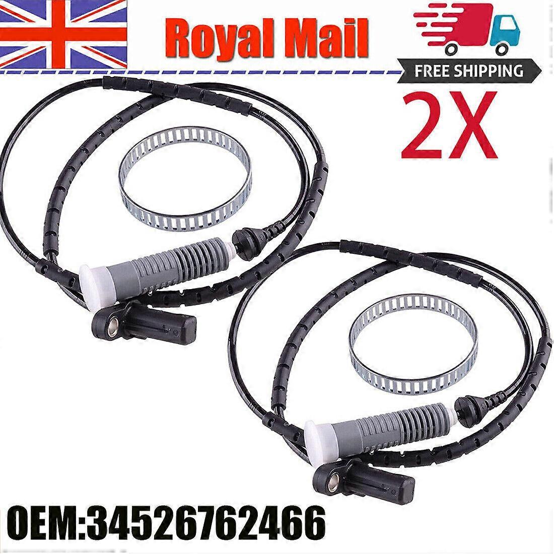 2pcs Rear Wheel ABS Speed Sensor For BMW 1 Series E81 E82 E87 E88 + 2 ABS Ring NO.1615