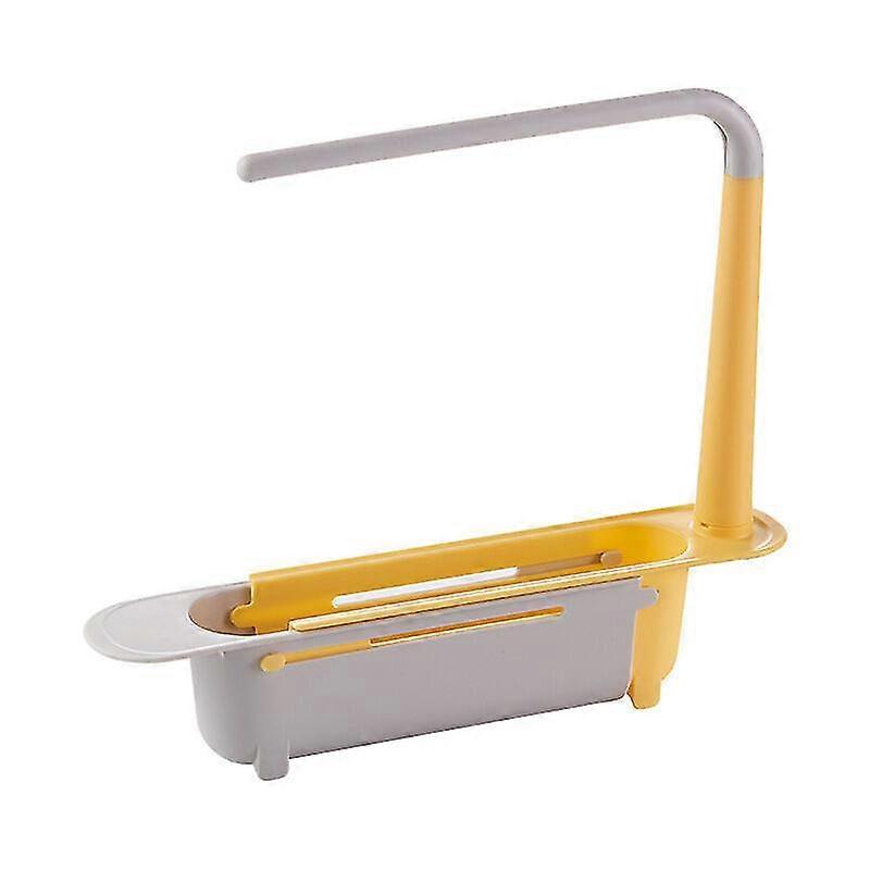 Kitchen Supplies Multi-Function Pull-Out Sink Telescopic Rack (Yellow)