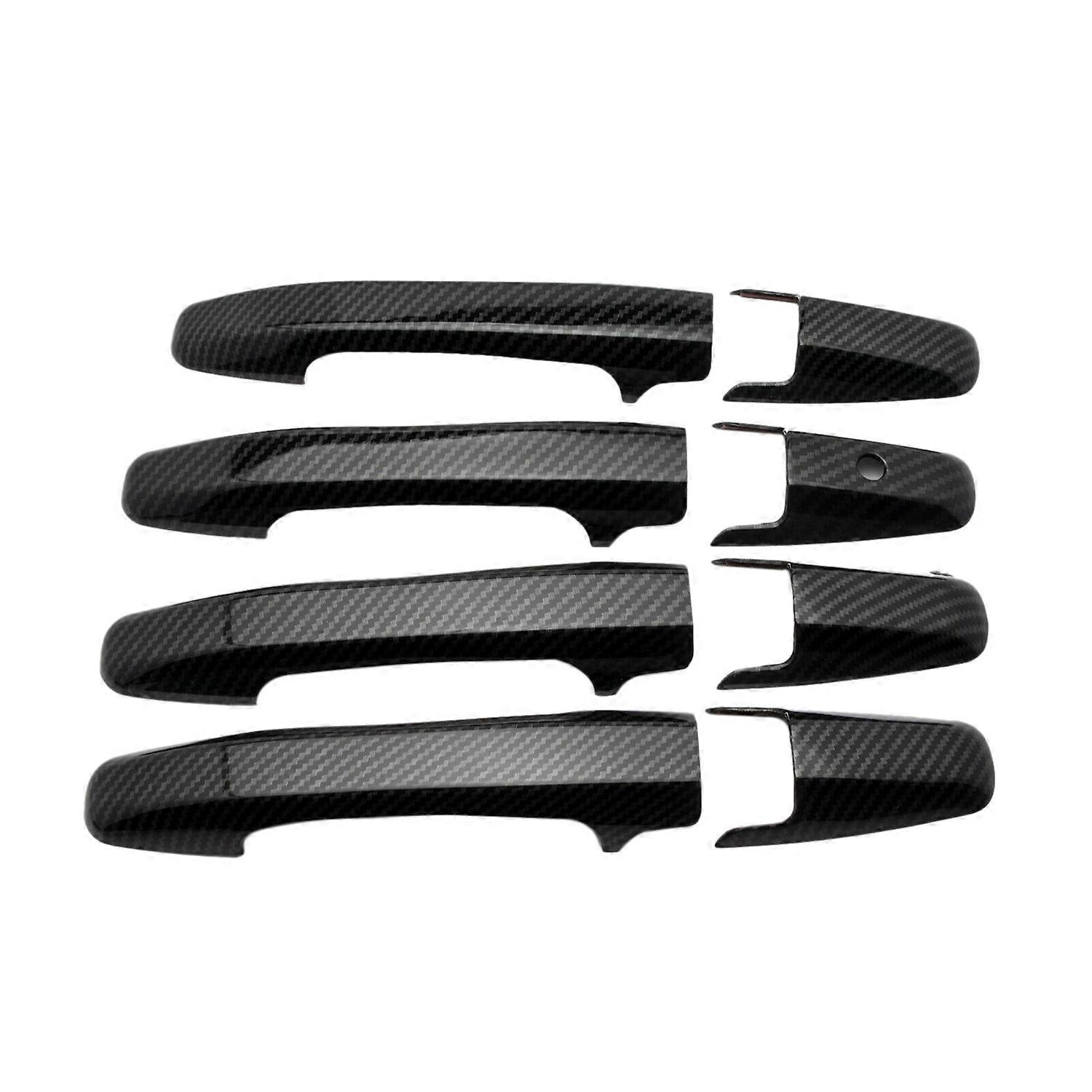 4Pcs Car Side Door Handle Frame Cover Trim for 2006-2011 Car Styling Carbon Fiber