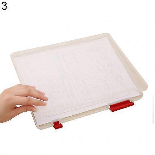 Transparent Storage Box Clear Plastic Document Paper Filling Case A4 File Box Document Bag Paper File Folder