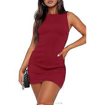 WIHOLL Women's Summer Sleeveless Boat Neck Mini Dress Slim Fit Party Club  Bodycon Dresses | Fruugo IL