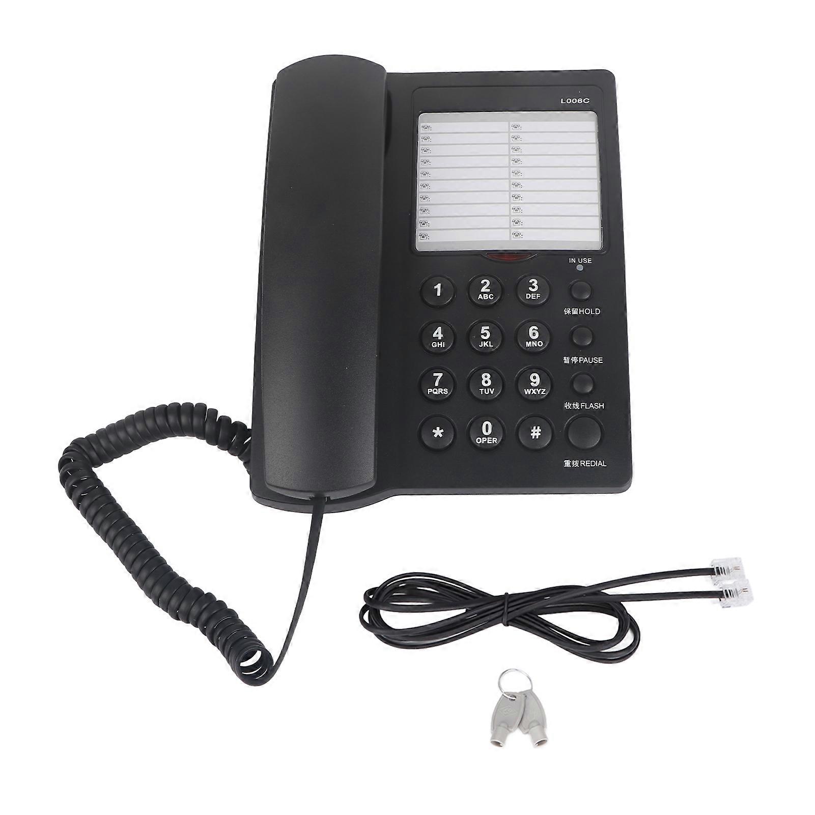 L006C Hotel Telephone Dual Interface Battery Free Desktop Corded Telephone for Hotels Schools Offices Homes NO.4732