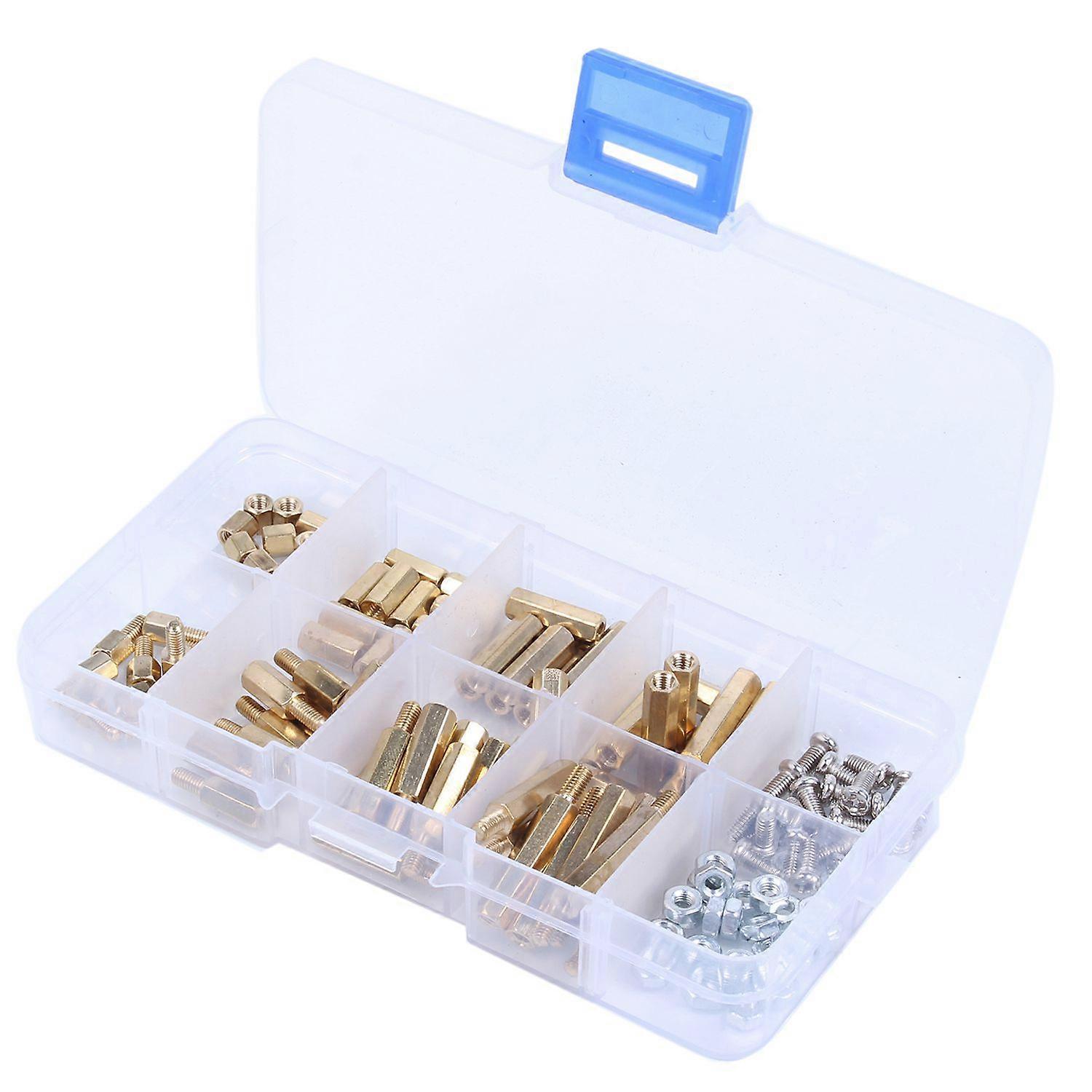 M3 Stecker-Buchse Sechskant Messing Abstandsschraube Schraubenmutter Motherboard Sortiments-Kit Halterung 120 Stück