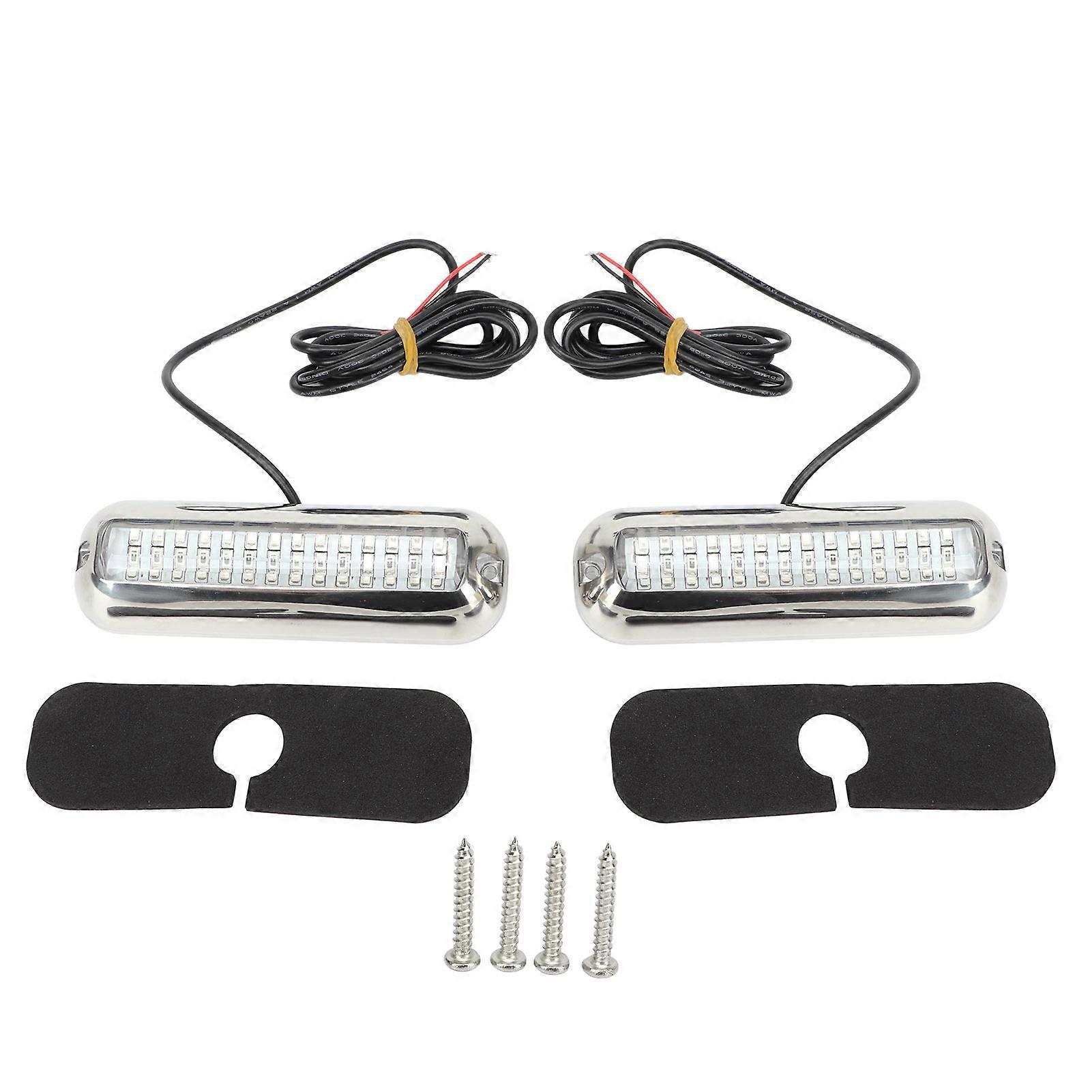 2pcs 42LED Boot Hecklicht 10?36V IP68 wasserdicht 1500LM Super helles Marine-Heck Licht blaues Licht