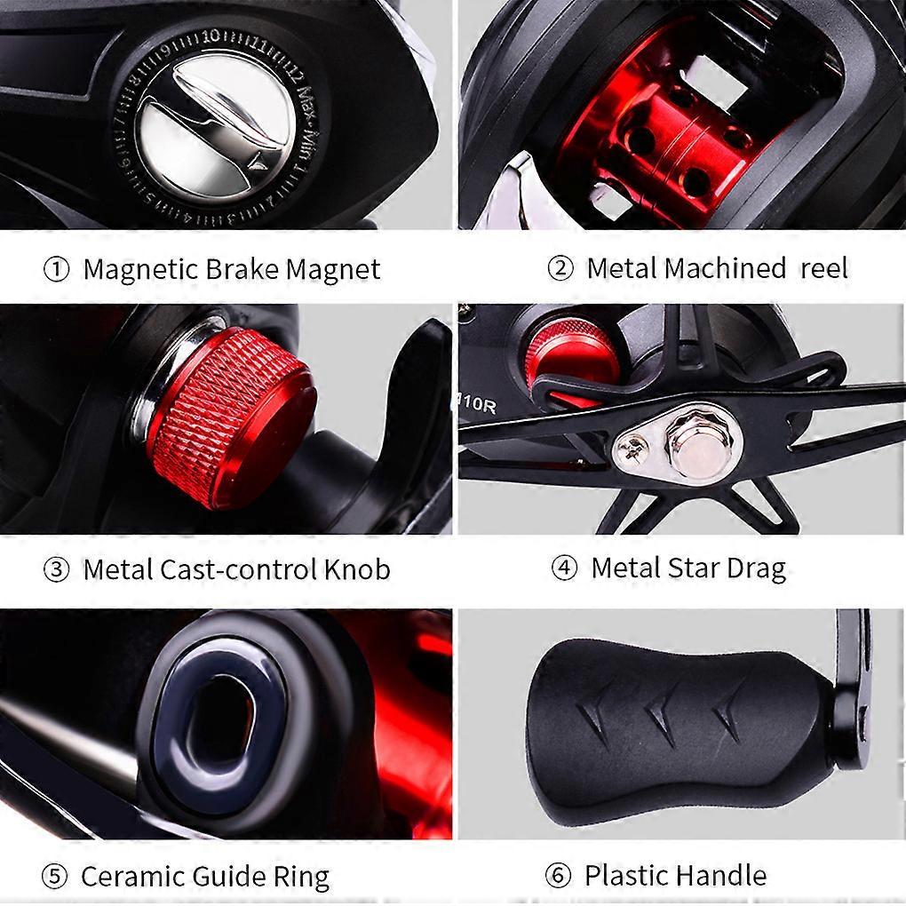 Baitcasting Fishing Reel Portable Parts Metal Spinning Wheel Tackle Lake Sea Reels Accessory for Professional Learner