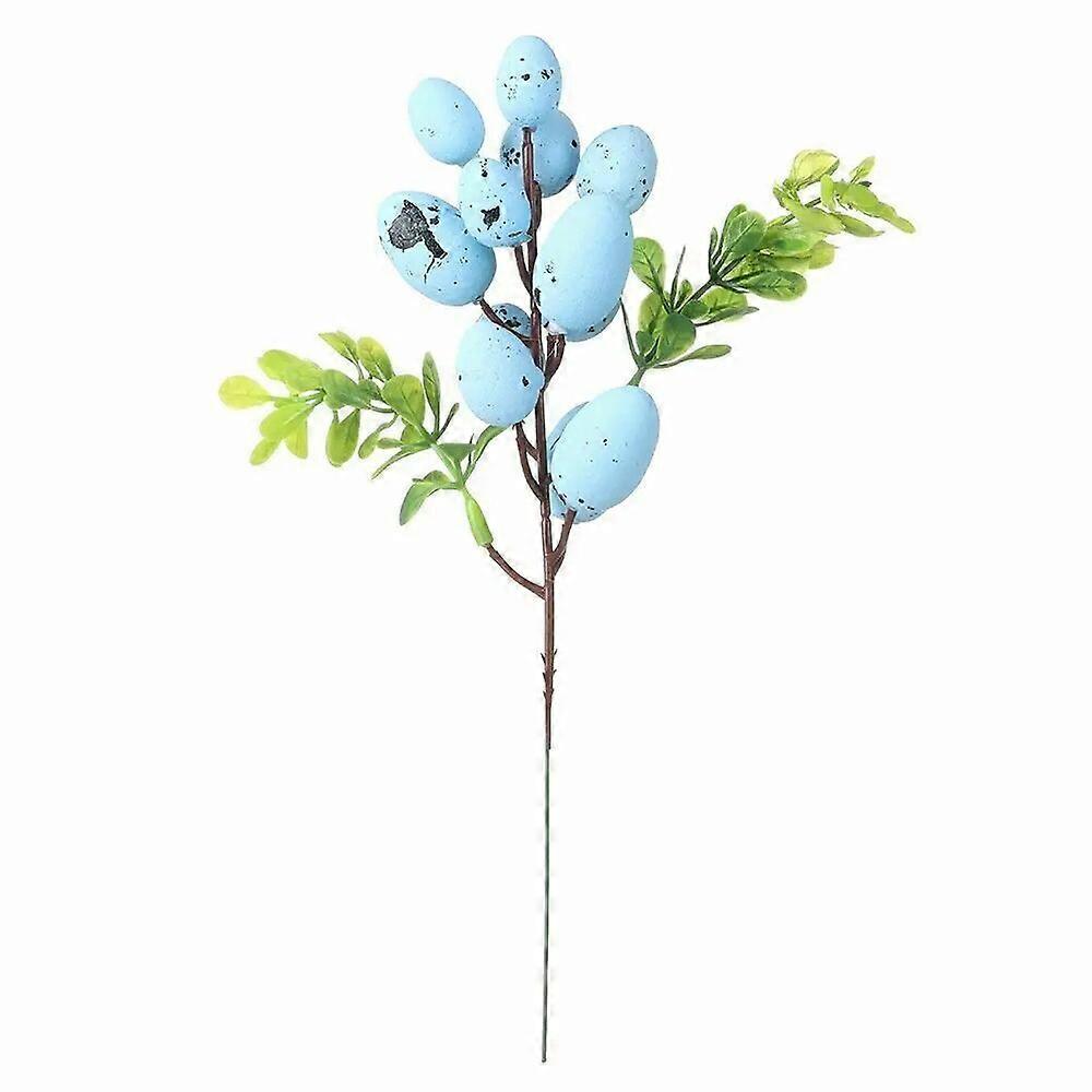 Artificial Easter Flower 3pcs Foam Easter Egg Flower Decor Spring Floral Stems Speckled Easter Egg Twig Branches for Easter 2024