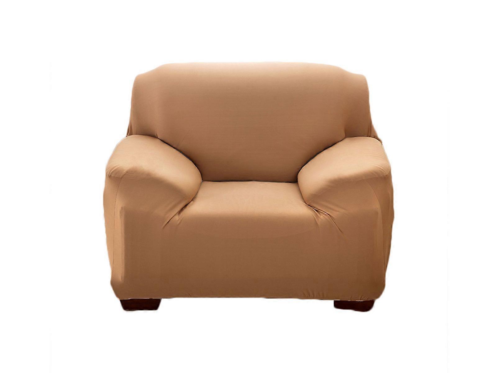 Sofa Cover Camel Solid Colour Sofa Protector Stretch Couch Slipcover 1 Seat