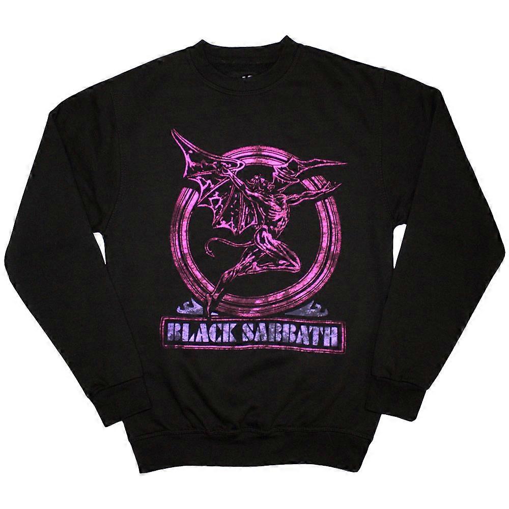 Black Sabbath Neon Pink Henry Oversized Sweatshirt