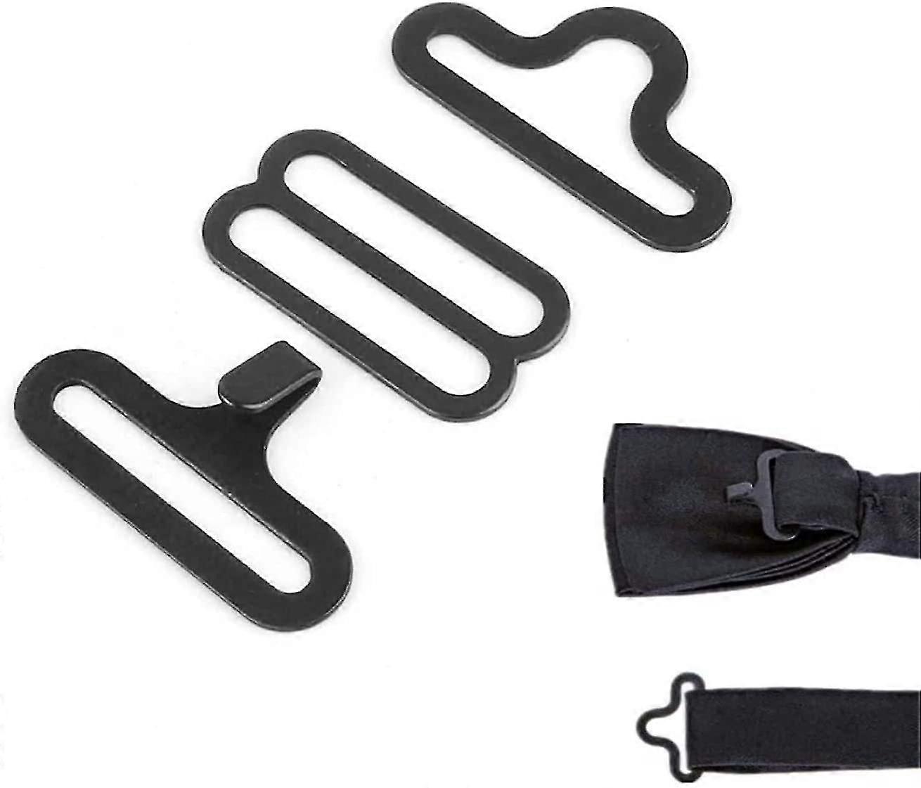 50 Set Bow Tie Hardware Sets Adjustable Straps Necktie Hook Bow Tie