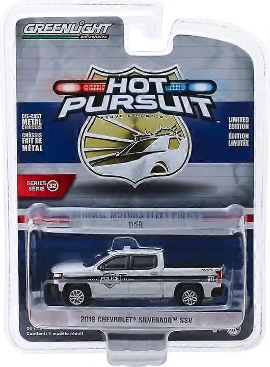 דגם1:64 שברולט סילברדו 2019 מסלול חם 32 עונה טנדר מכוניות משטרה דגם רכב