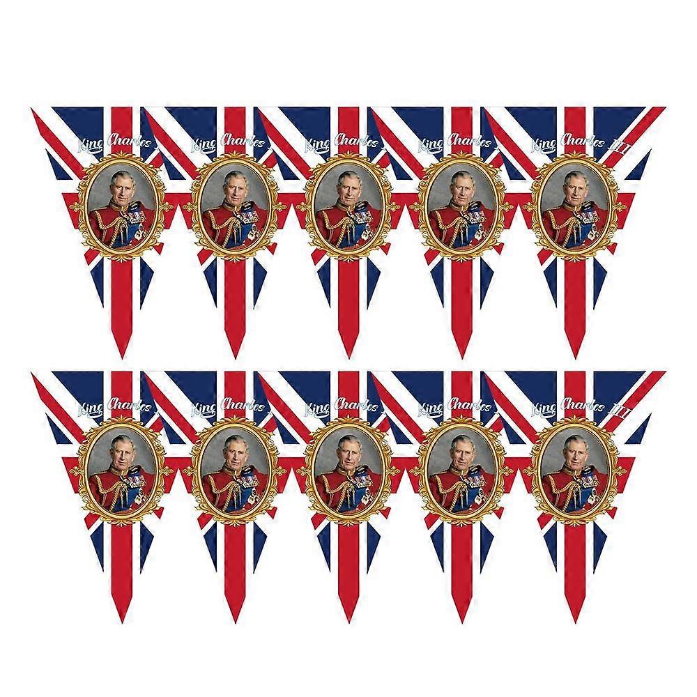 King Charles Flag Charles Coronation Union Jack Flag 8.2ft British Flag Coronation Flags King Charles Great Britain Flag For New
