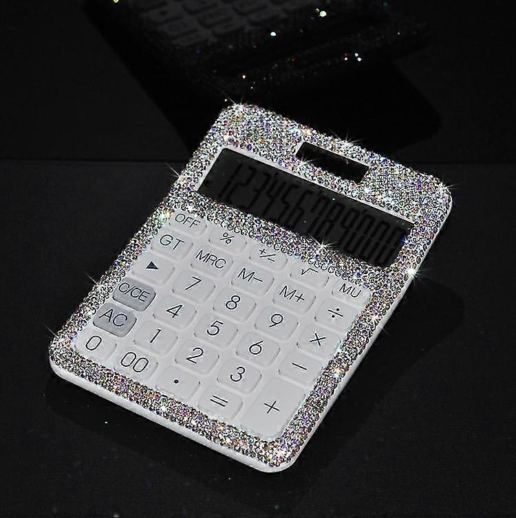 Elegante Bling strass cristal deslumbrante 12 dígitos solar e batt