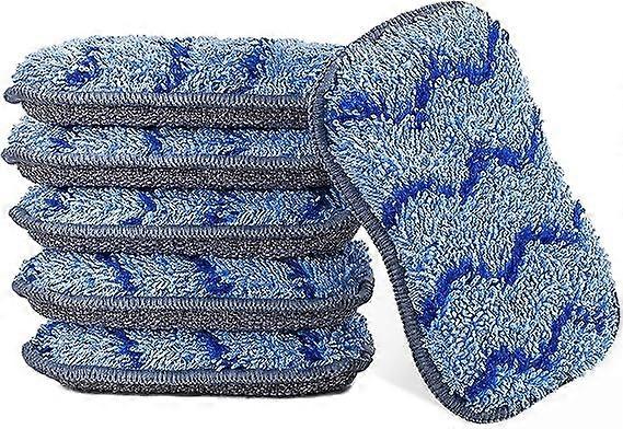 Microfiber Multi-Purpose Kitchen Cleaning and Dishwashing Scrub Sponge, 6 Pack
