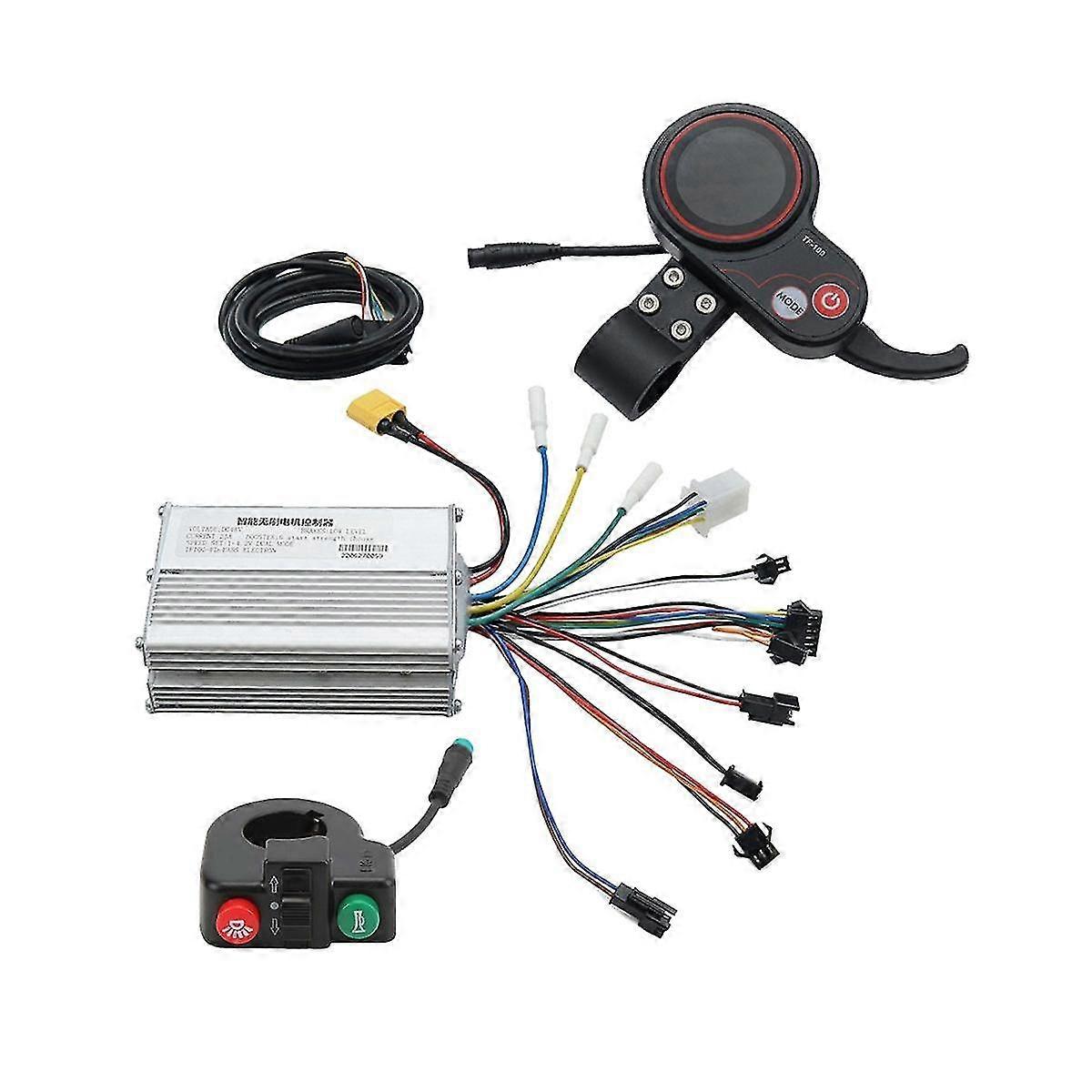 48v 25a Electric Scooter Controller Dashboard Kit With Tf-100 Display+switch Button For Electric Sc