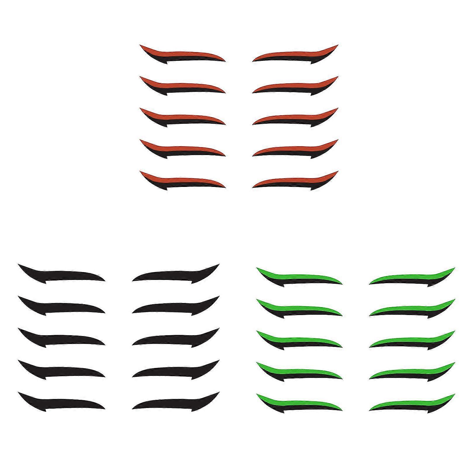 3pc Autocollants de paupières réutilisables Contour instantané Couvercle ailé Cosmétique Facile Applica