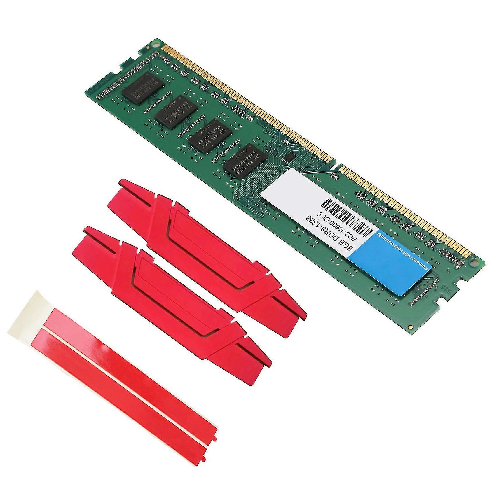 8gb Ddr3 1333mhz Memory Ram+cooling Vest Pc3-10600 Dimm For Amd Dedicated Memory 1.5v 240pin Memory