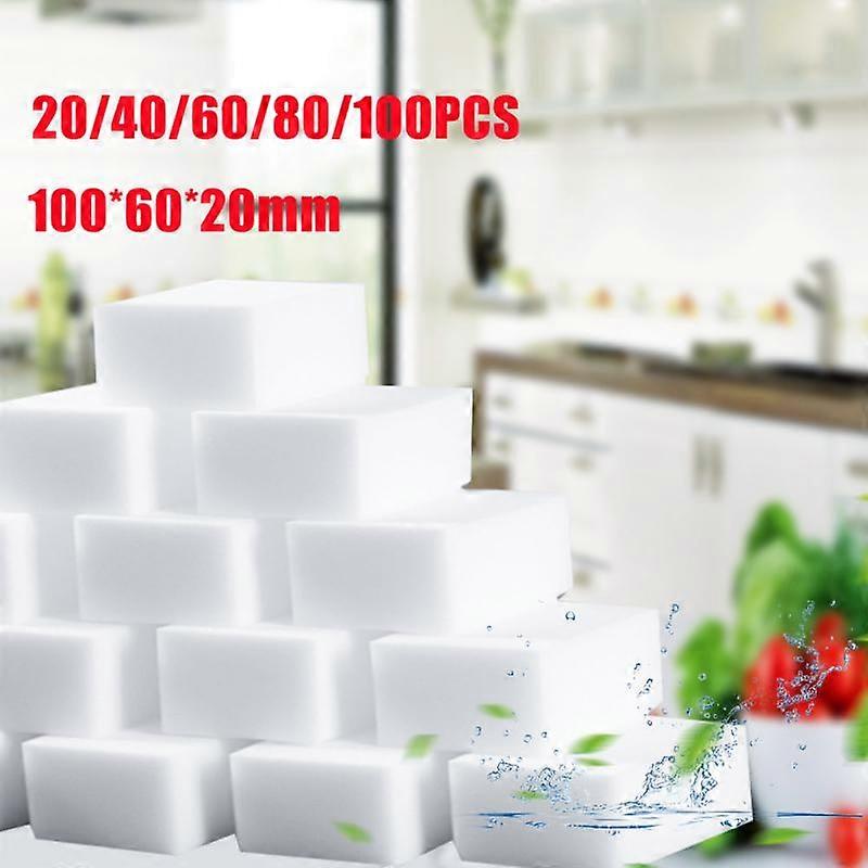 20-100pcs Melamine Cleaning Sponge White Magic Sponge Eraser Cleaner Kitchen