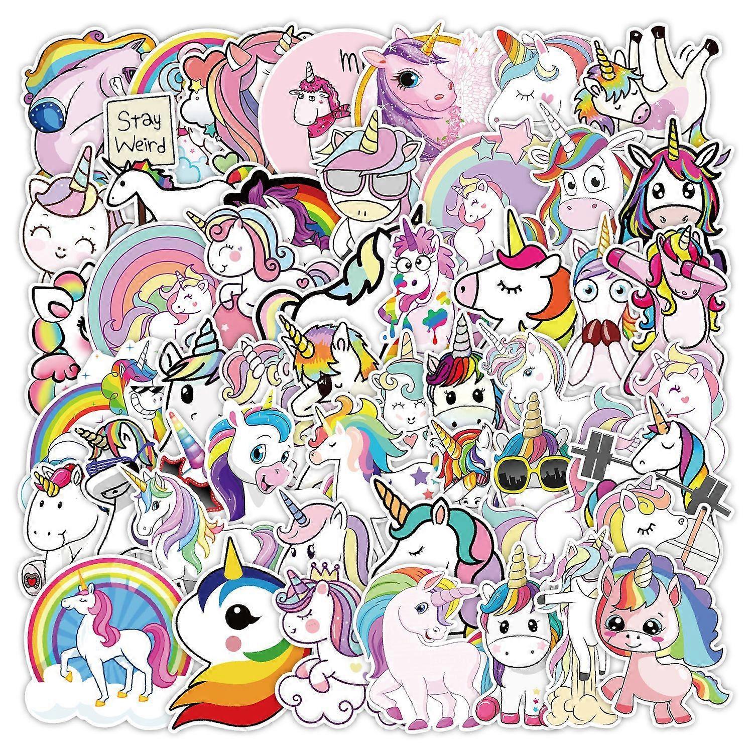 Stickers, 50 pack - Unicorn #3 multicolor