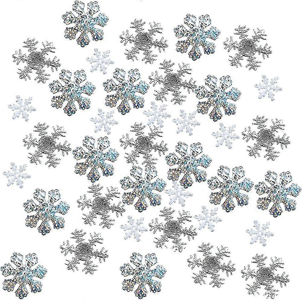 300pcs Snowflake Confetti, Glitter Scatter Decorations, Artificial Snowflake Gift