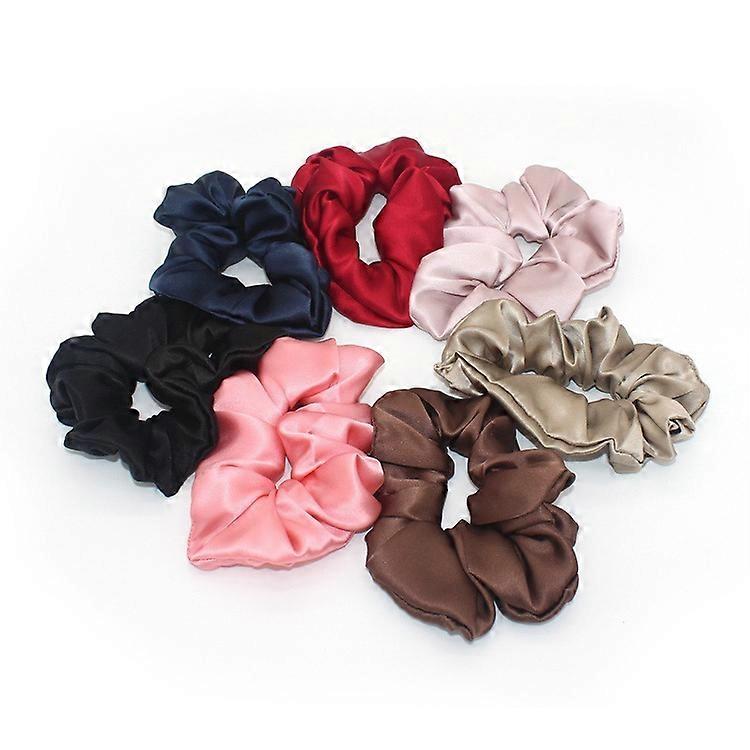 Retro Simple Satin Hair Scrunchie Candy Color